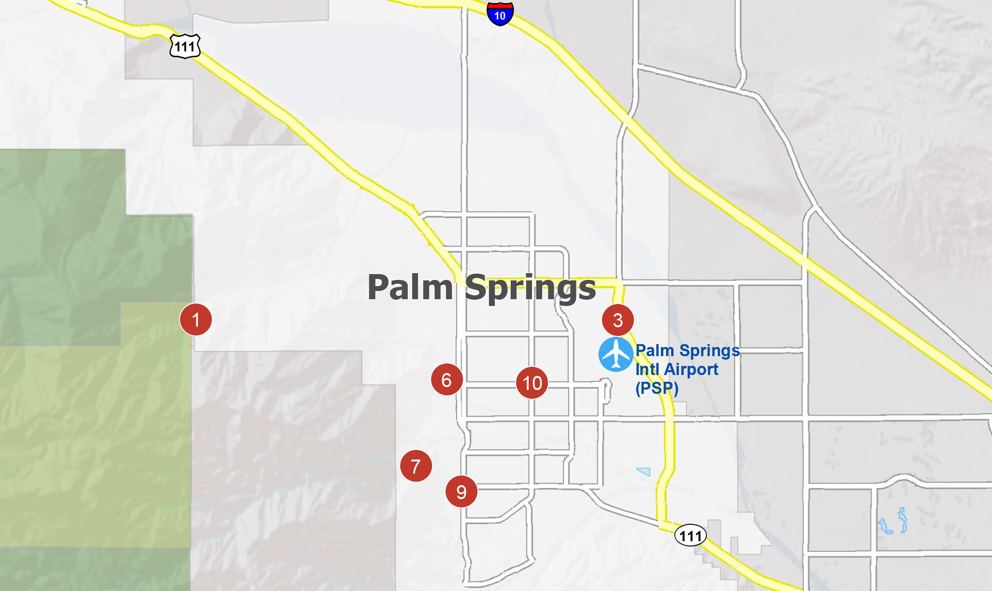 Palm Springs Map Feature 