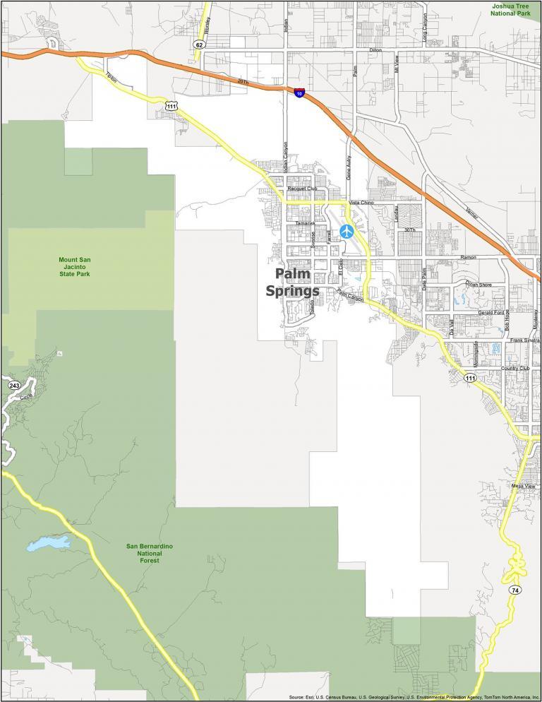 30 Palm Springs Area Map Maps Database Source - Bank2home.com