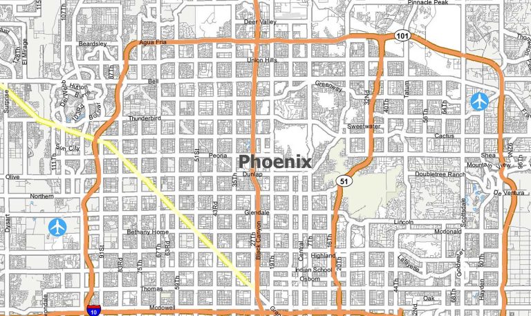 Phoenix Arizona Map