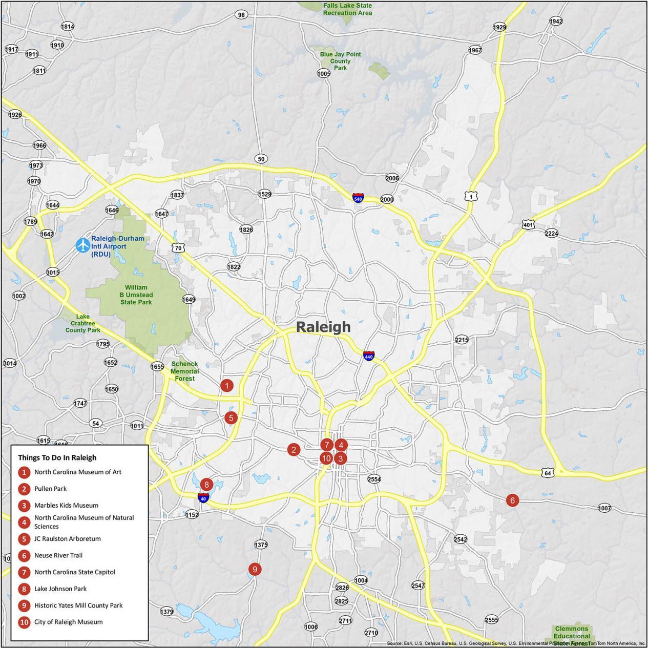 Map Of Raleigh North Carolina Raleigh Nc Map [North Carolina] - Gis Geography