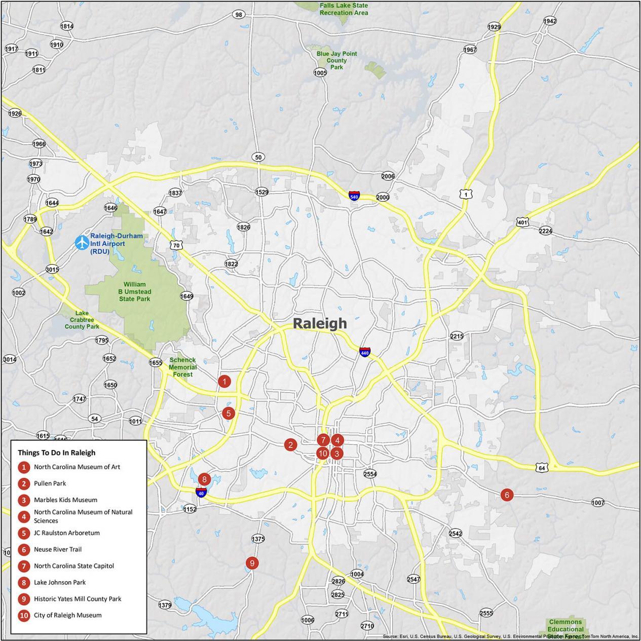 Raleigh NC Map North Carolina GIS Geography