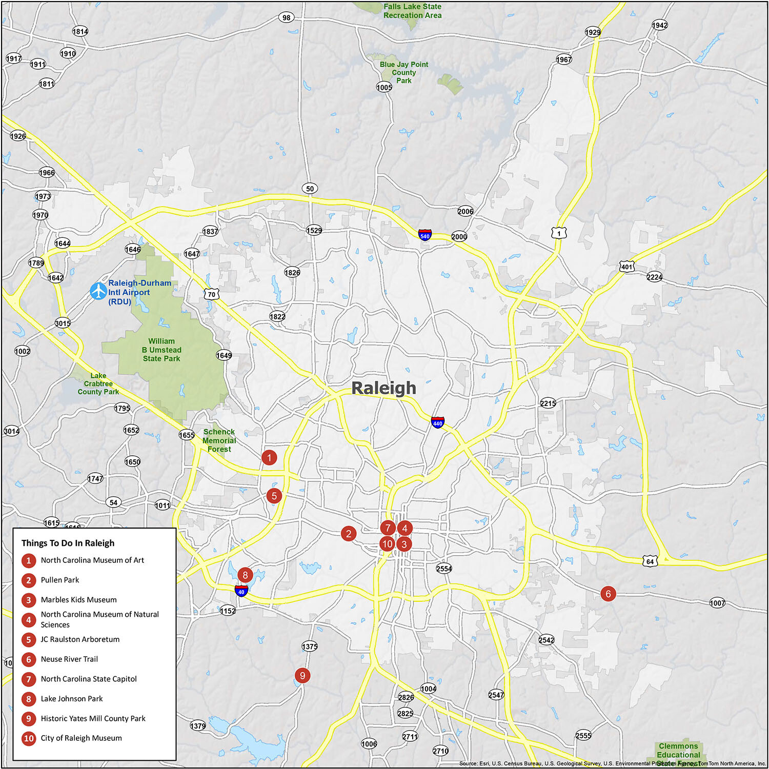 Raleigh NC Map North Carolina GIS Geography