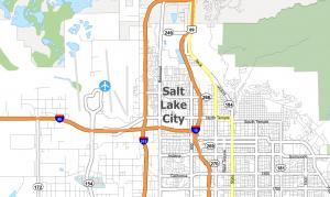Salt Lake City Map, Utah