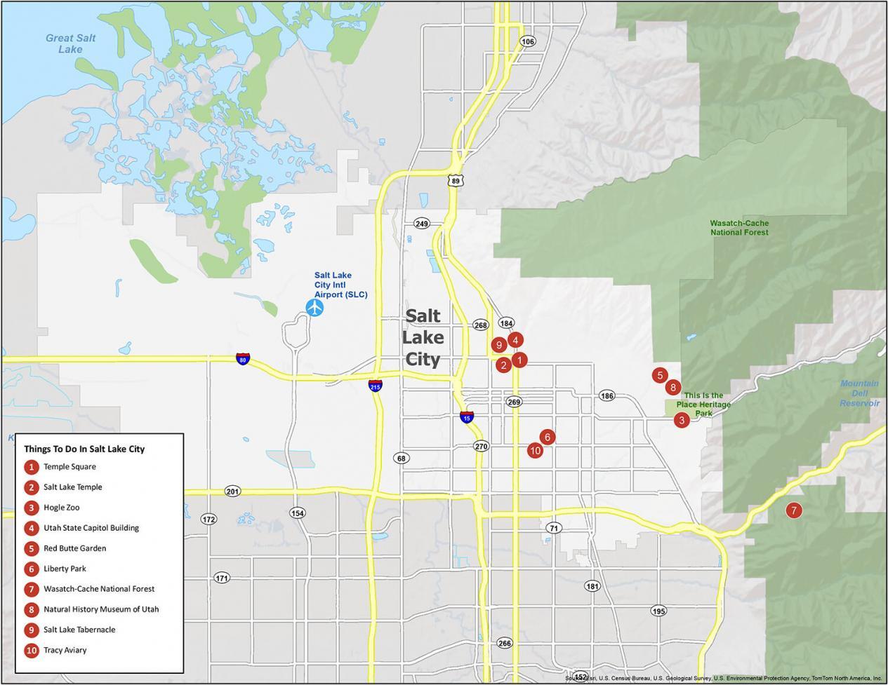 Salt Lake City Gis Map Salt Lake City Map, Utah - Gis Geography