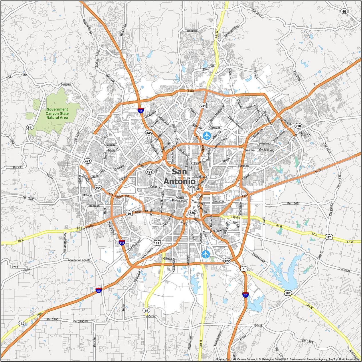 San Antonio Road Map