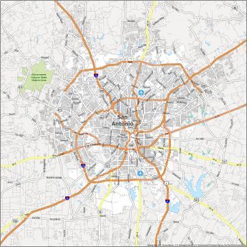Map of San Antonio, Texas - GIS Geography