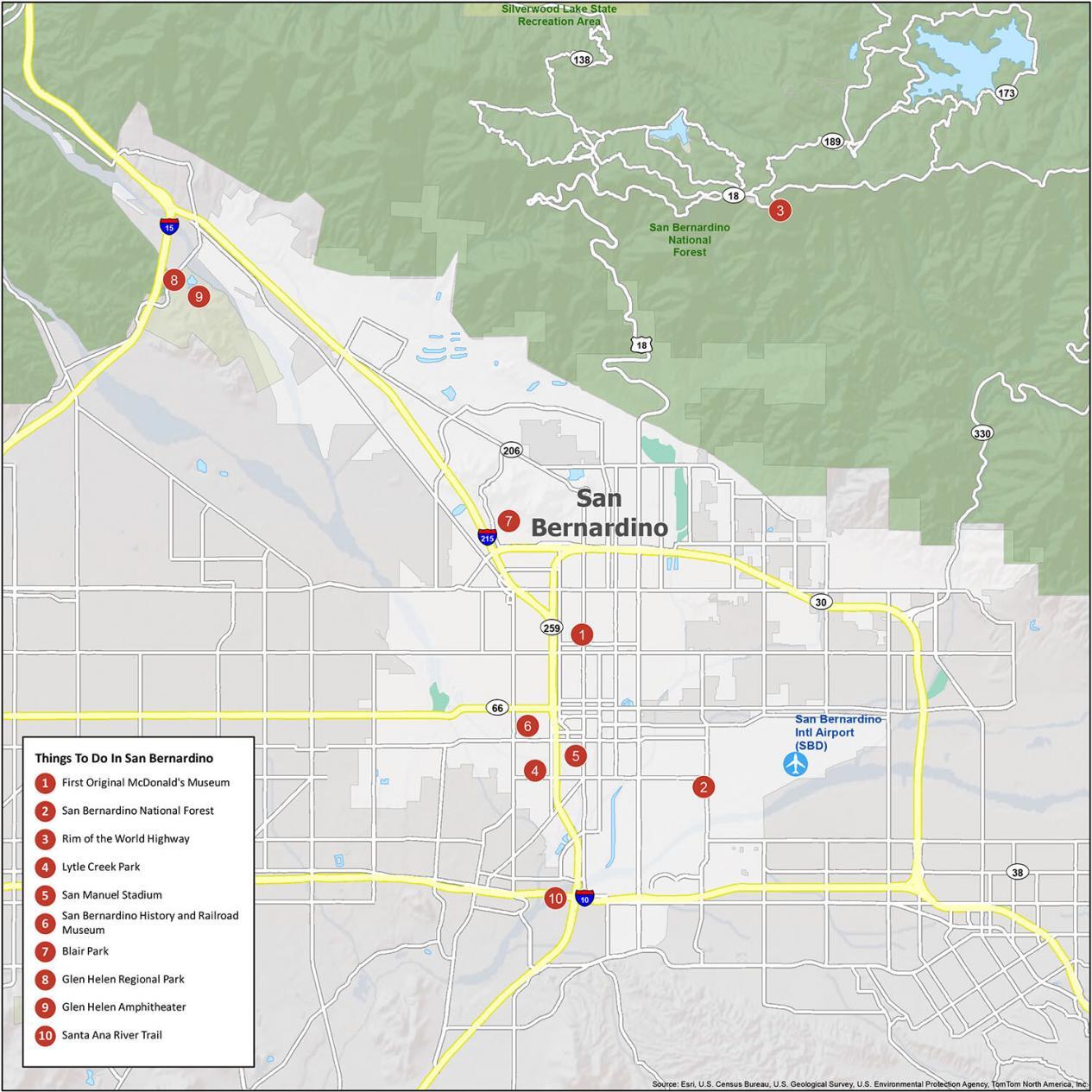 San Bernardino Map, California GIS Geography