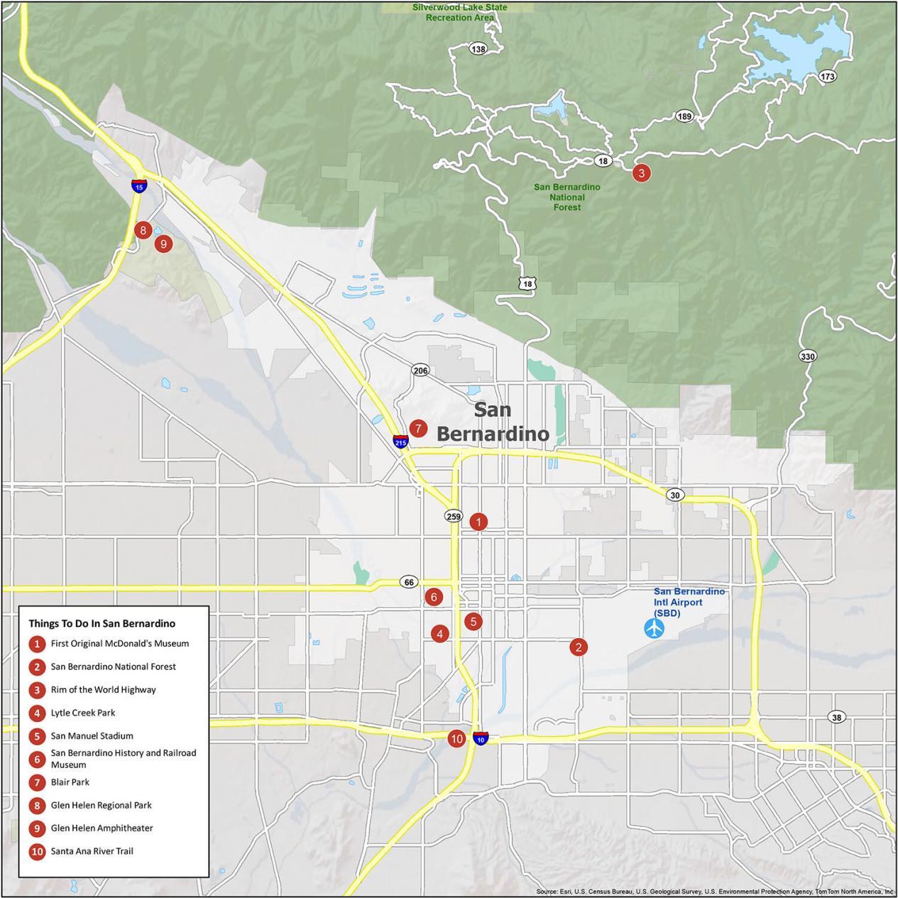 San Bernardino Map California GIS Geography