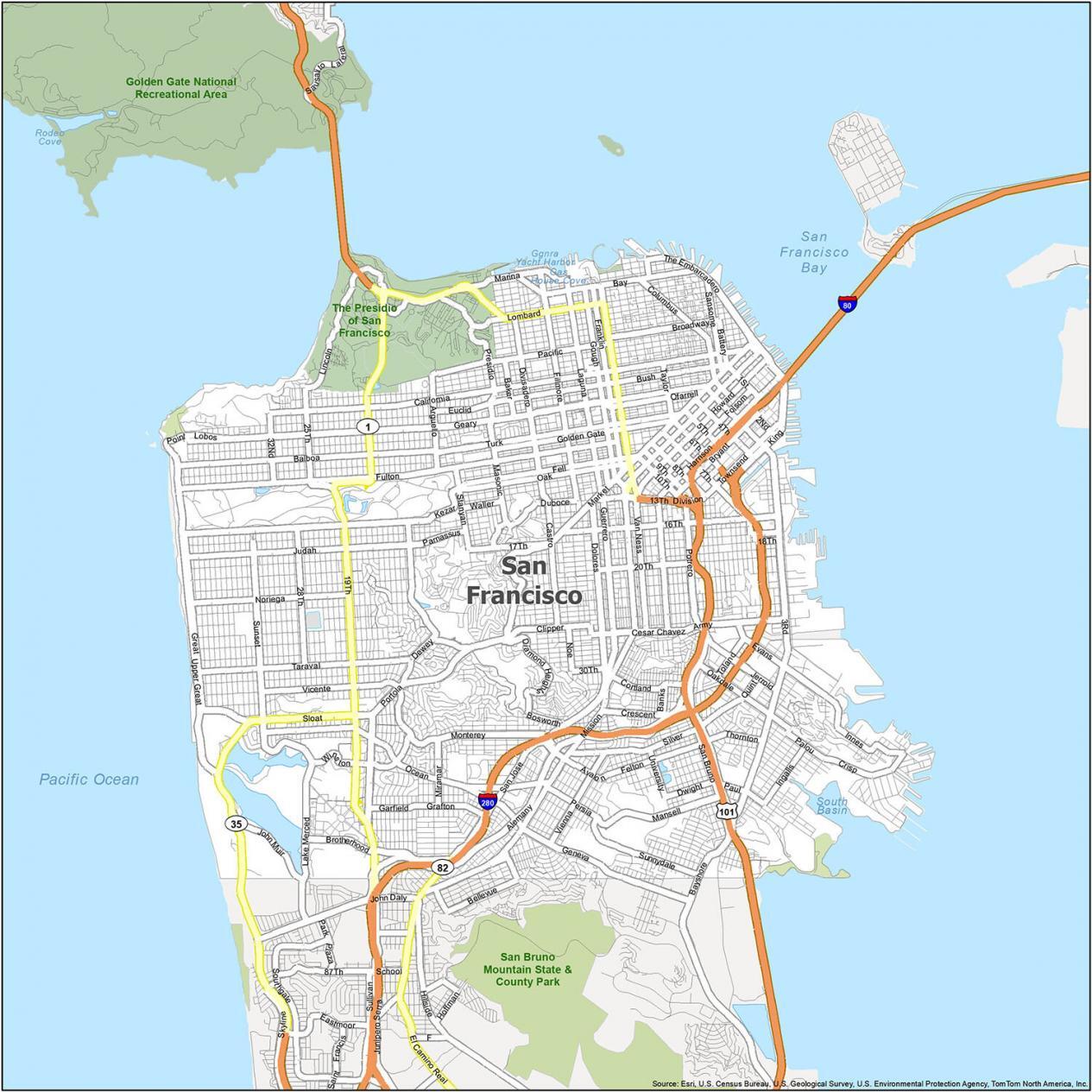 San Francisco Map [California] - GIS Geography