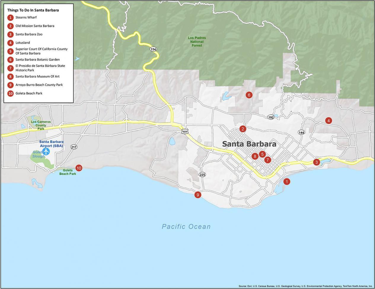 Santa Barbara California Map - GIS Geography