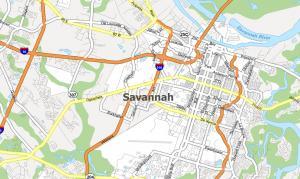 Savannah Georgia Map
