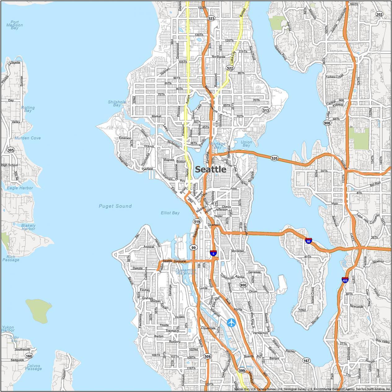 Lista 103+ Foto Seattle En El Mapa De Estados Unidos Cena Hermosa