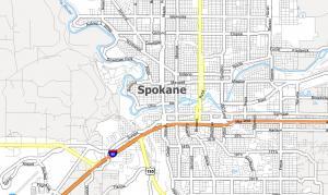 Spokane Map, Washington