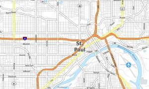 St. Paul Map, Minnesota