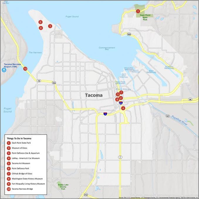 tacoma washington map gis geography