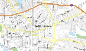 Map of Tallahassee, Florida
