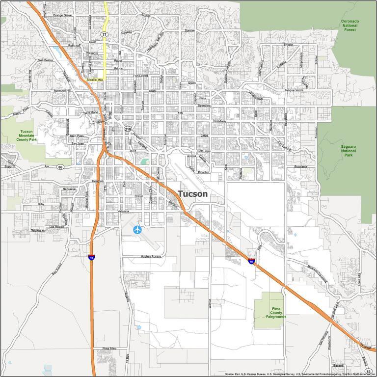 Tucson Arizona Map - GIS Geography