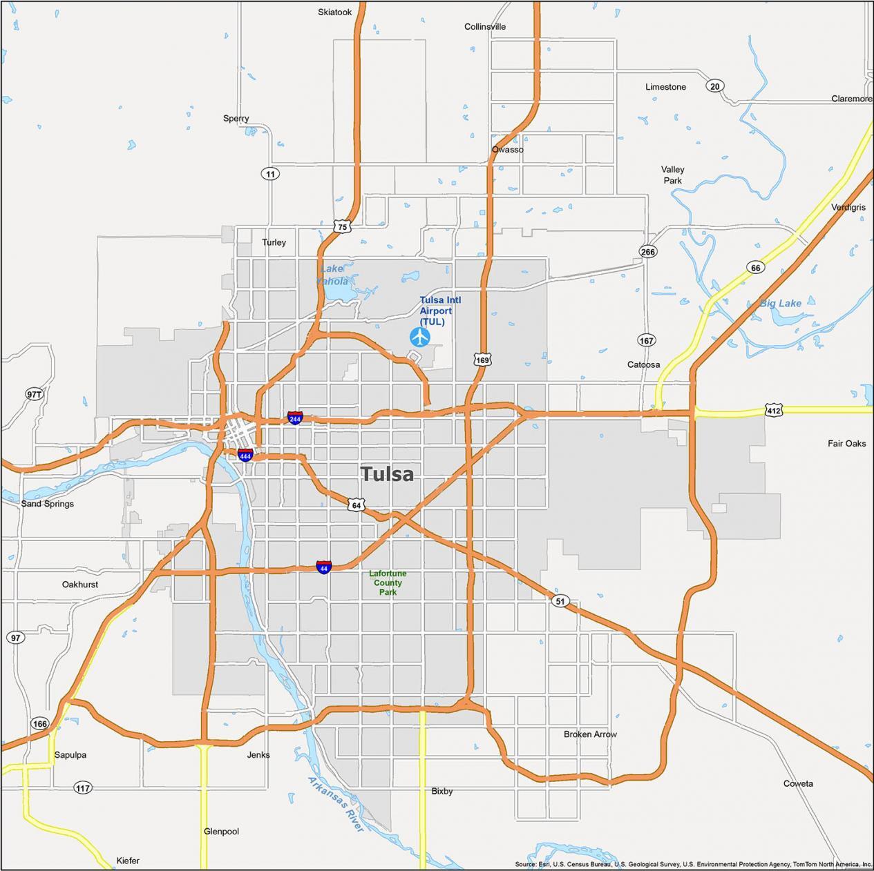 Map Of Tulsa Oklahoma GIS Geography   Tulsa Map Oklahoma 1265x1262 