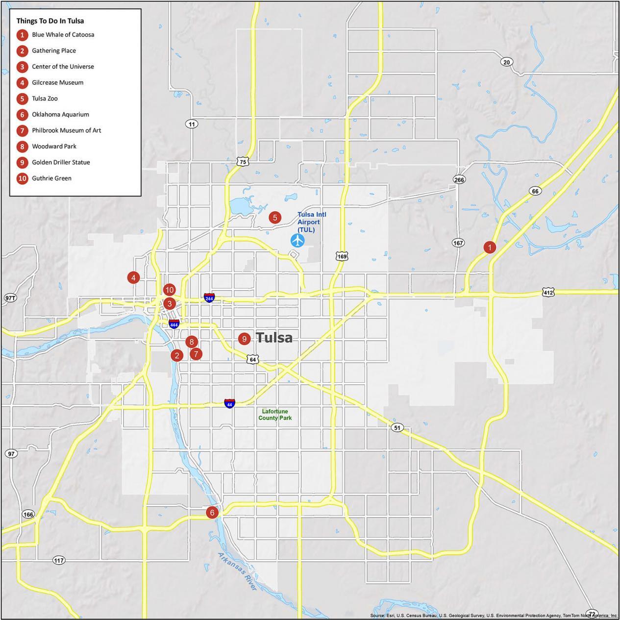 Tulsa On Oklahoma Map Map Of Tulsa, Oklahoma - Gis Geography