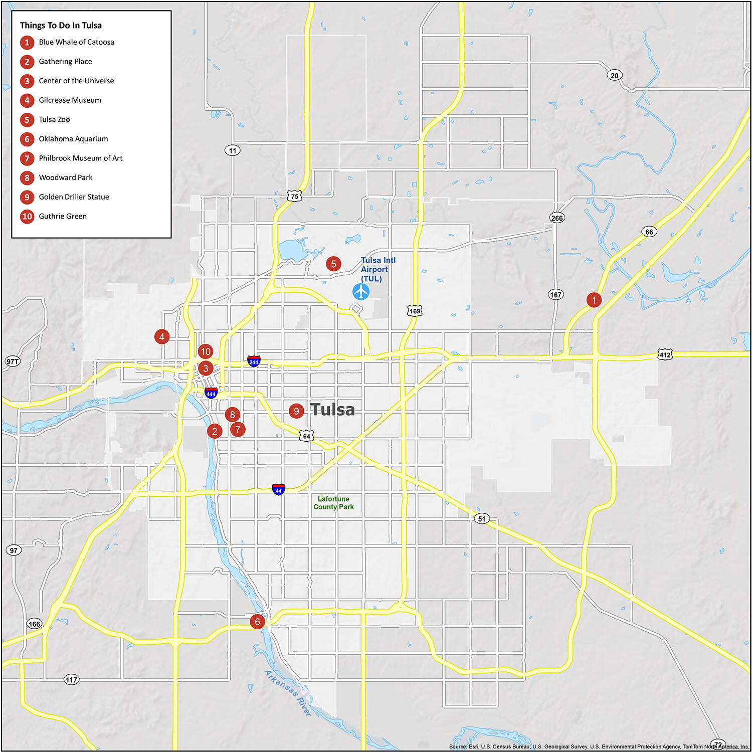 Map To Tulsa Oklahoma Cherie Benedikta