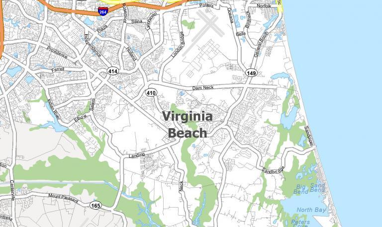 Virginia Beach Map, Virginia