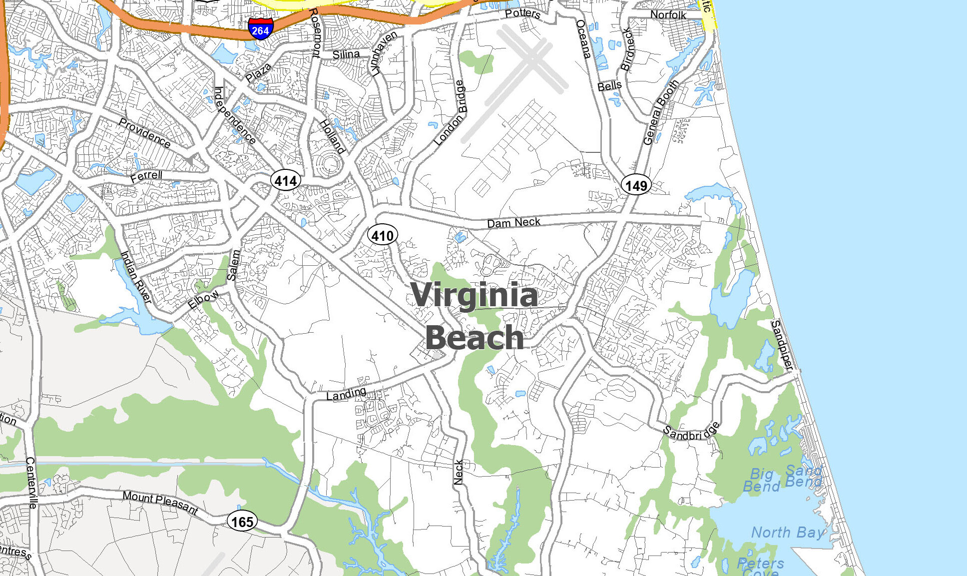 Virginia beach city map