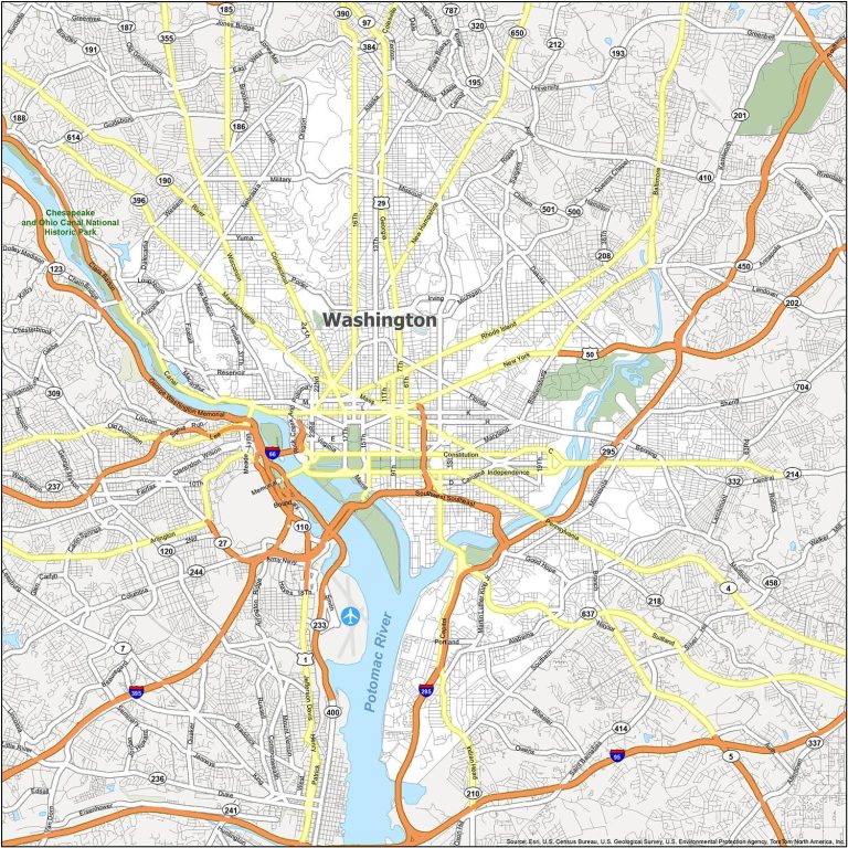 Washington DC Road Map 768x768 