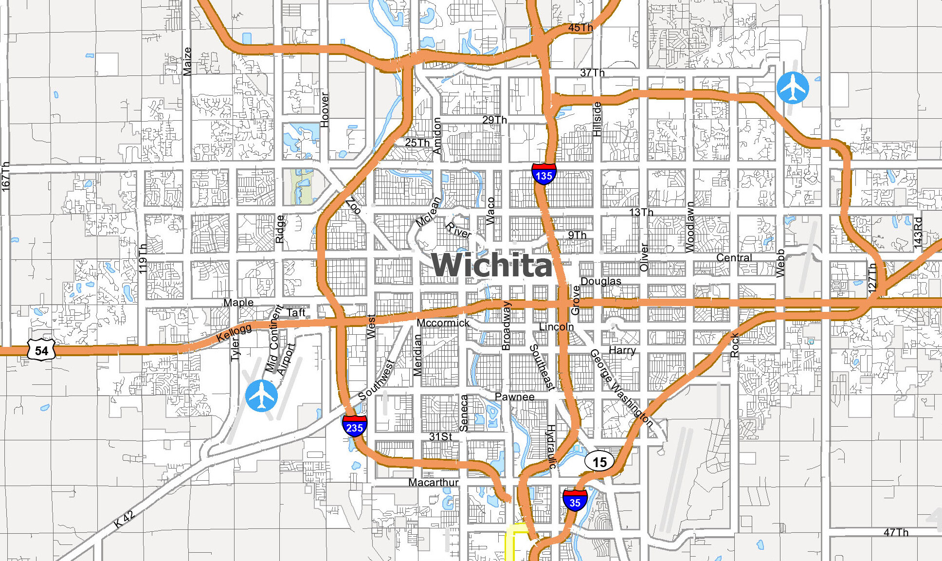 Map of Wichita, Kansas - GIS Geography