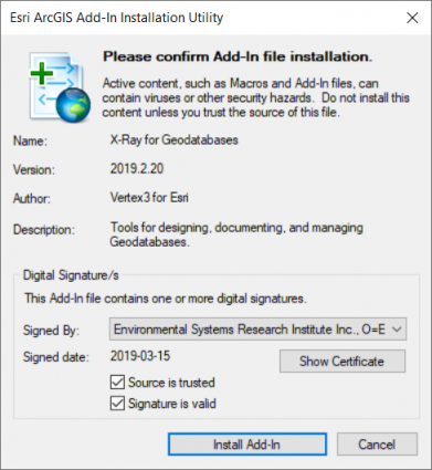 Esri ArcGIS Install Add-In