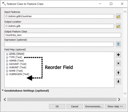 Reorder Field Map