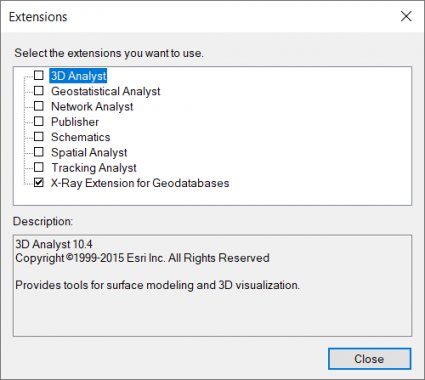 X-Ray Extensions For Geodatabases