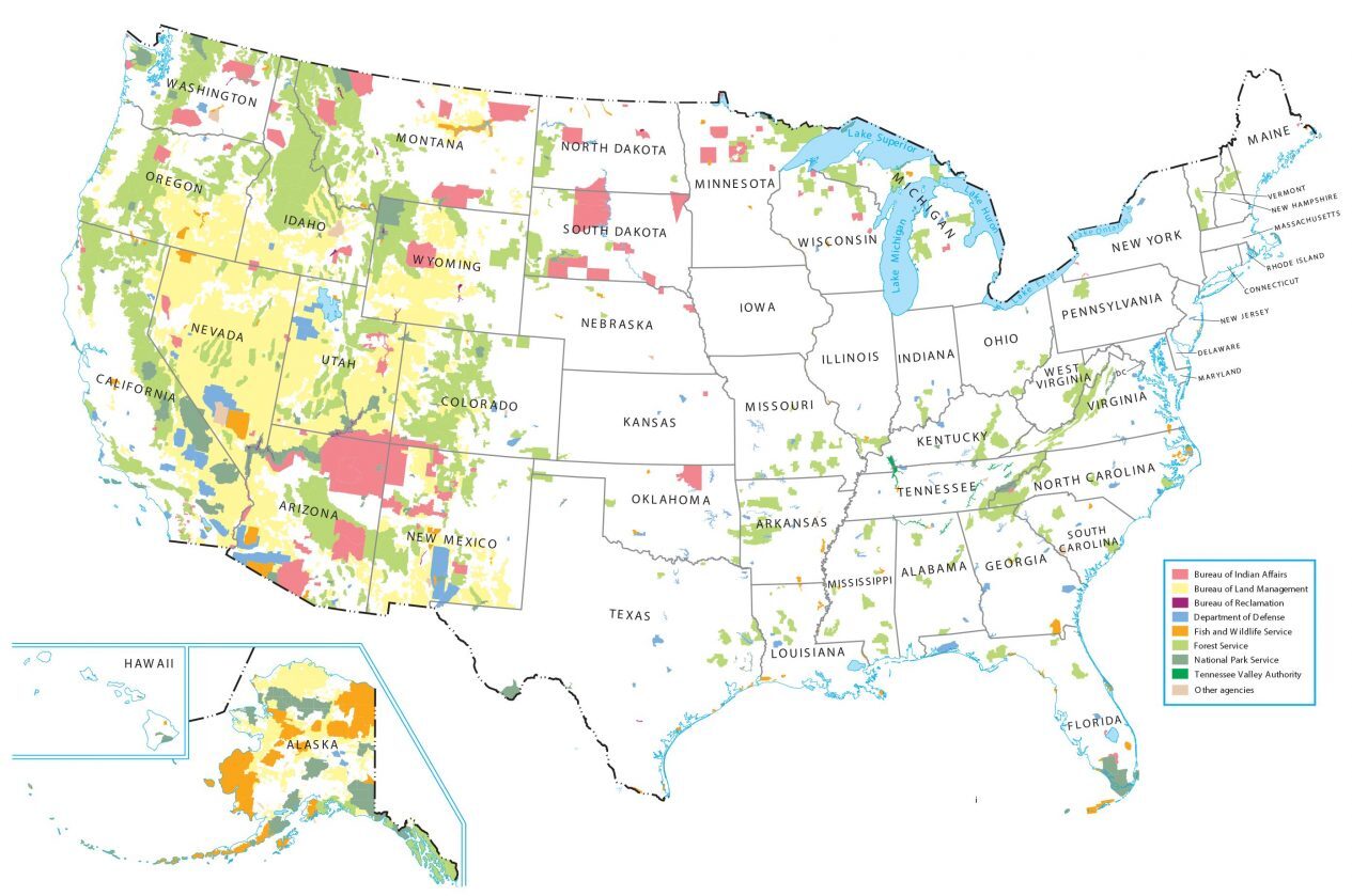 Federal Lands United States Map