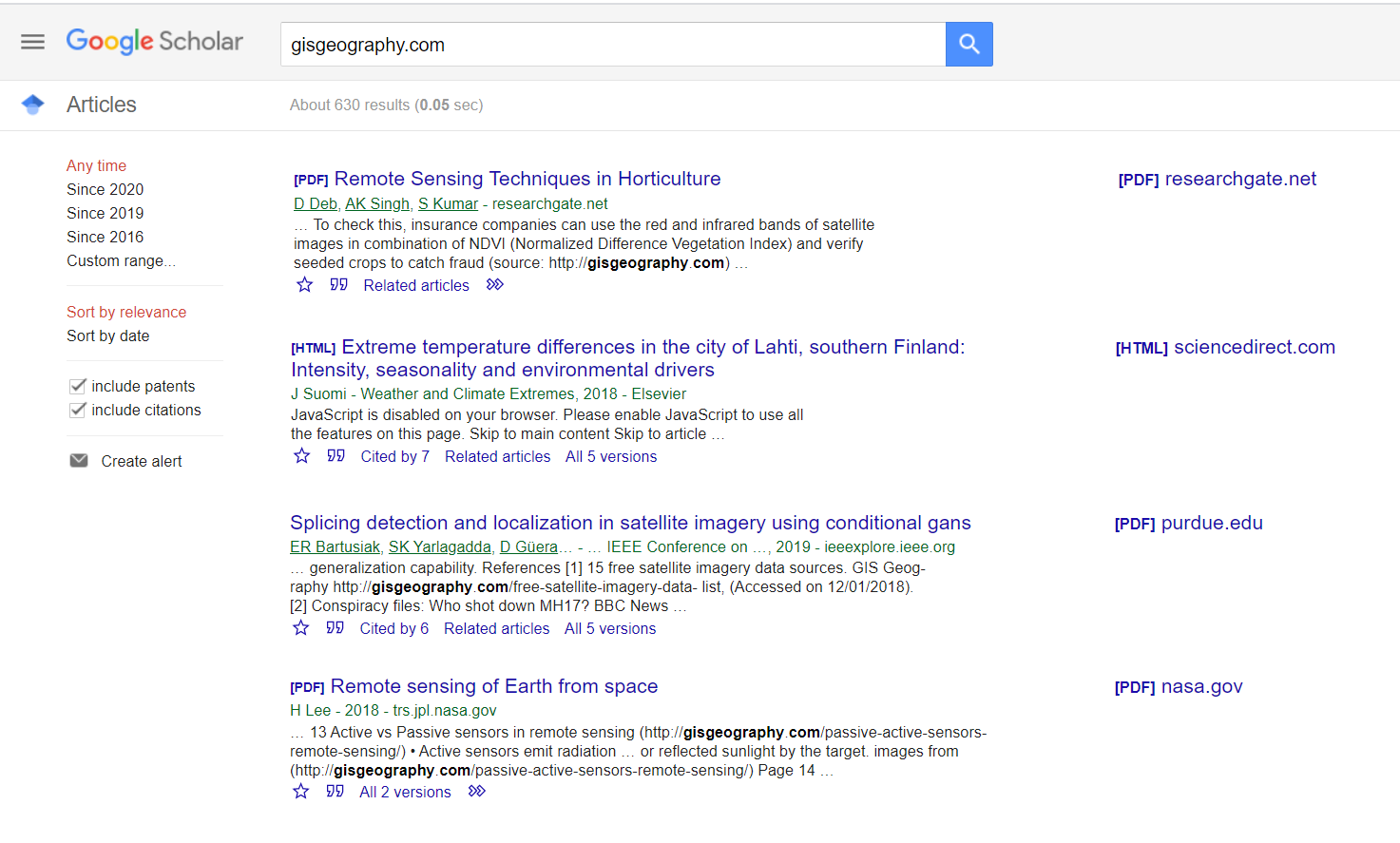 Google Scholar GISGeography