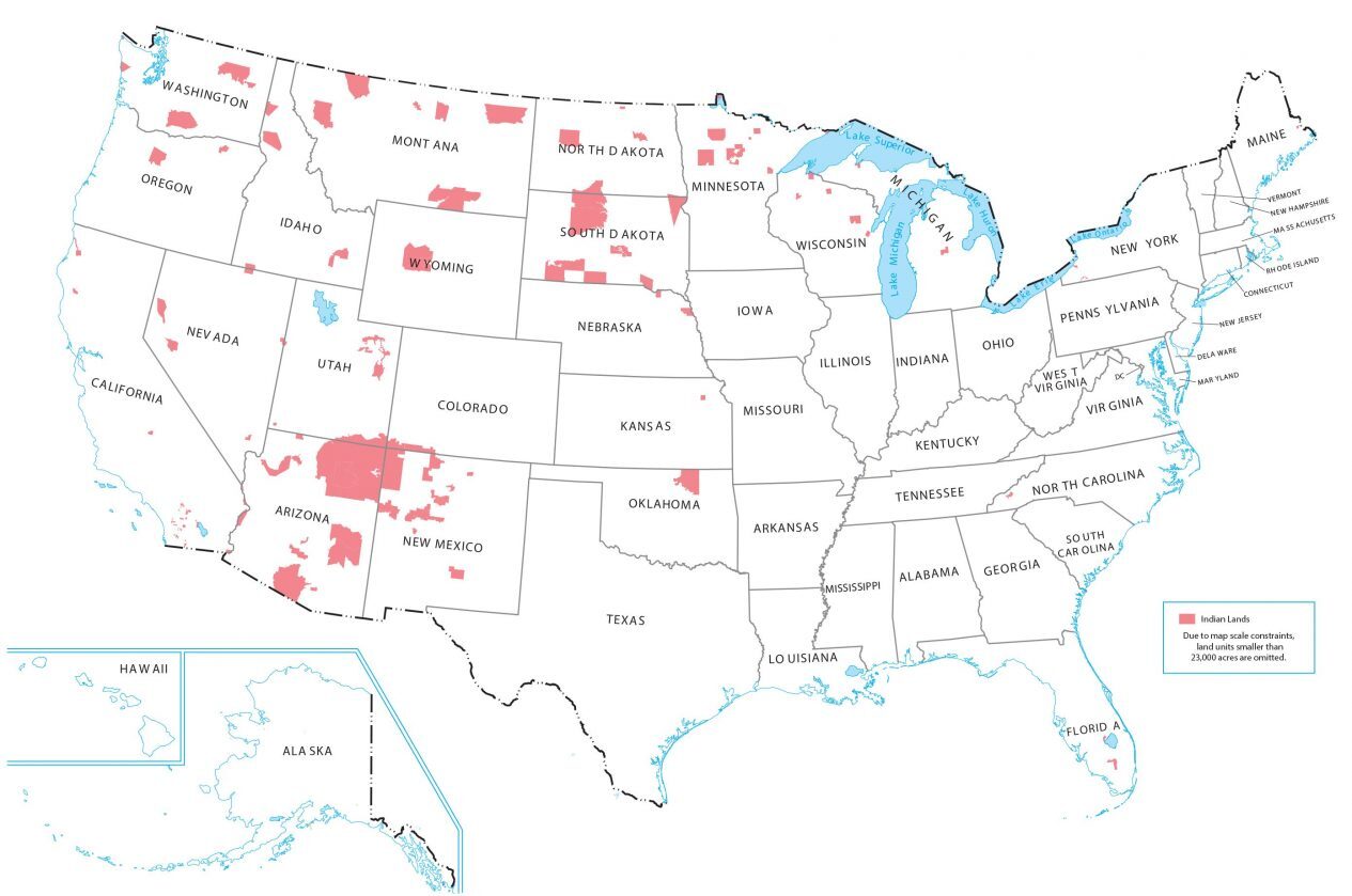 Indian Lands United States Map