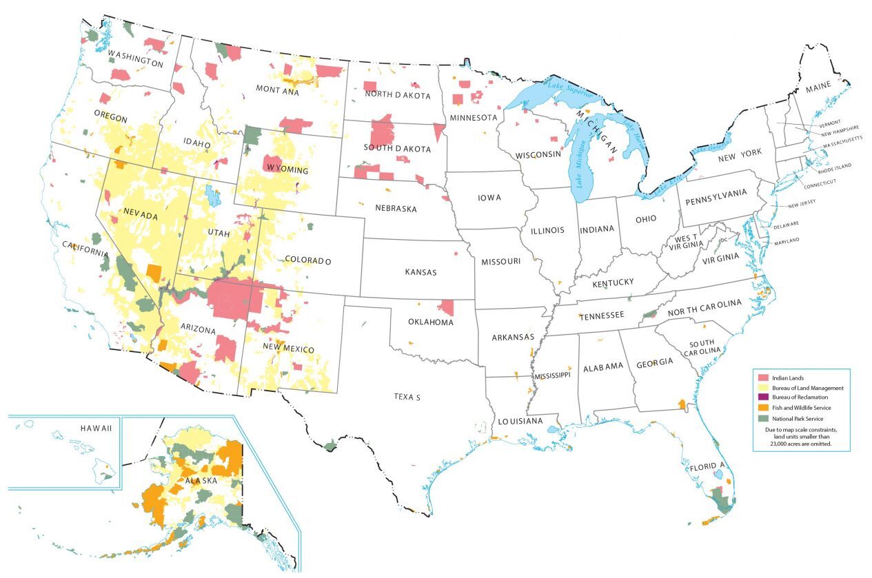 Land Management United States Map