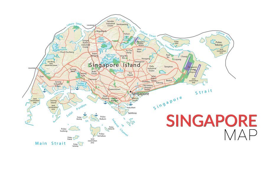 Map Of Singapore - Gis Geography