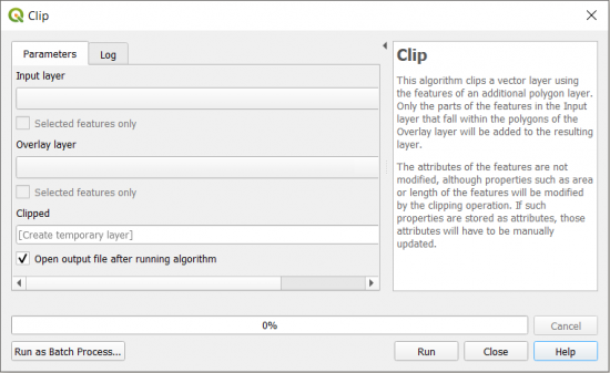 Clip Tool QGIS