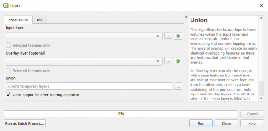 Union Tool QGIS