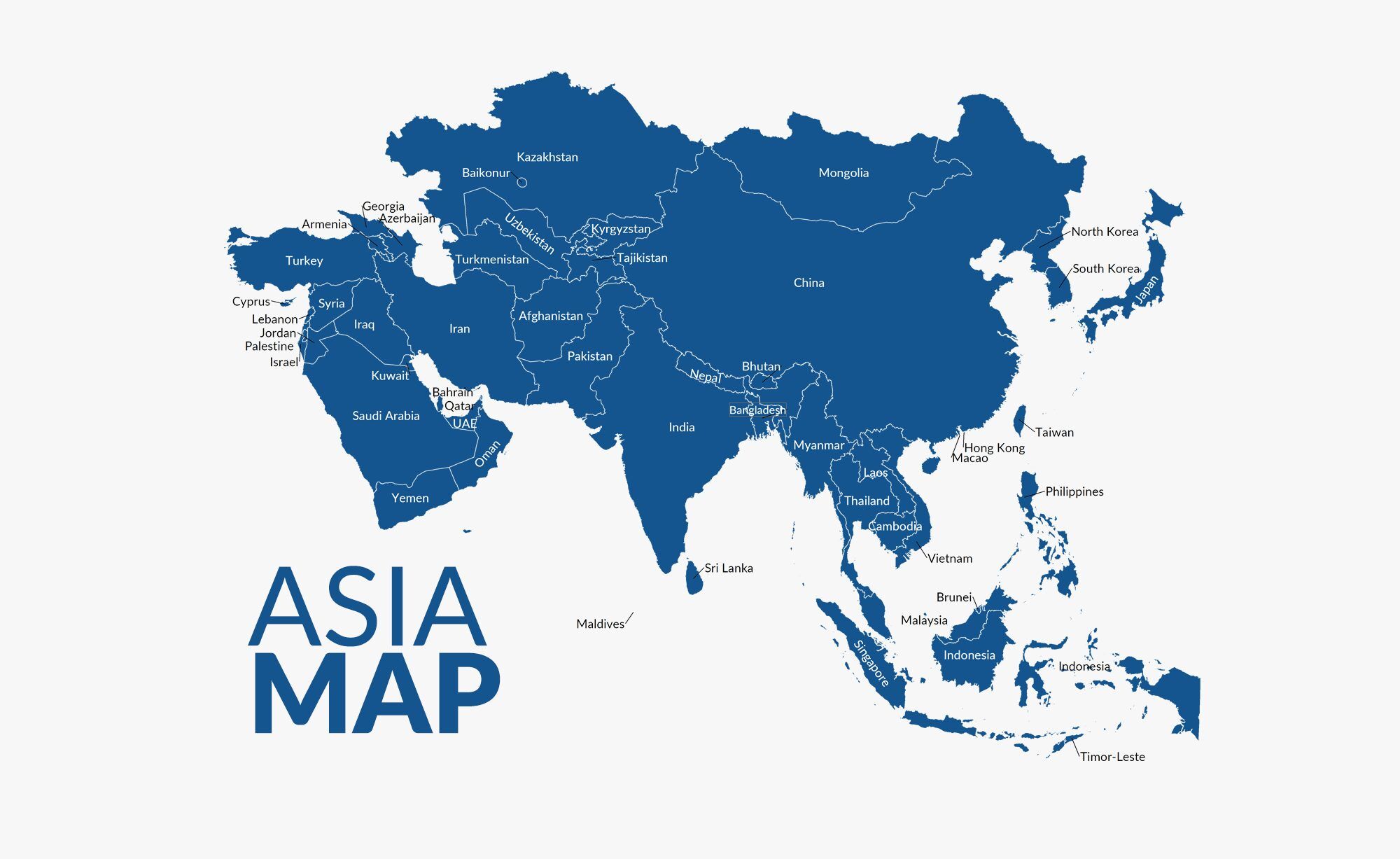 Show Me Asia On A Map Map Of Asia - Country Atlas - Gis Geography