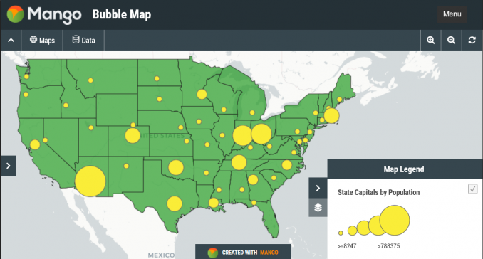 Mango Bubble Map