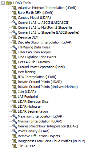 WhiteboxGAT LiDAR Toolbox