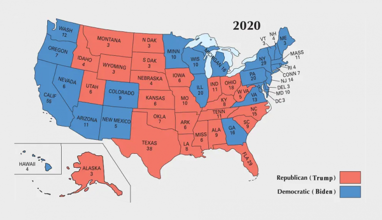 US Election of 2020 Map