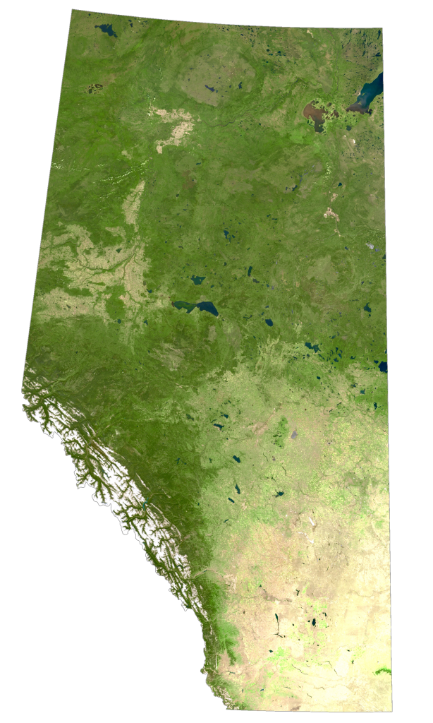 Alberta Satellite Map