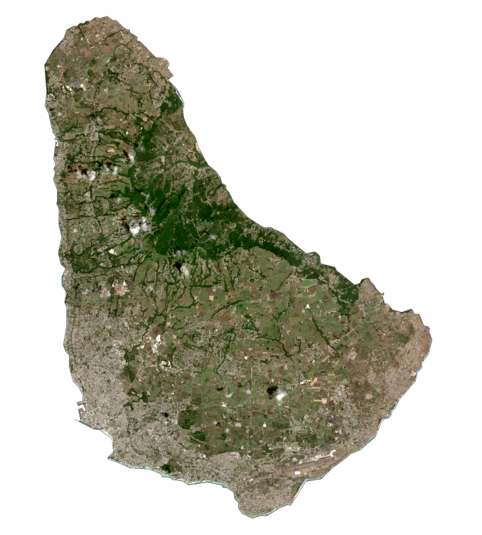 Barbados Satellite Map
