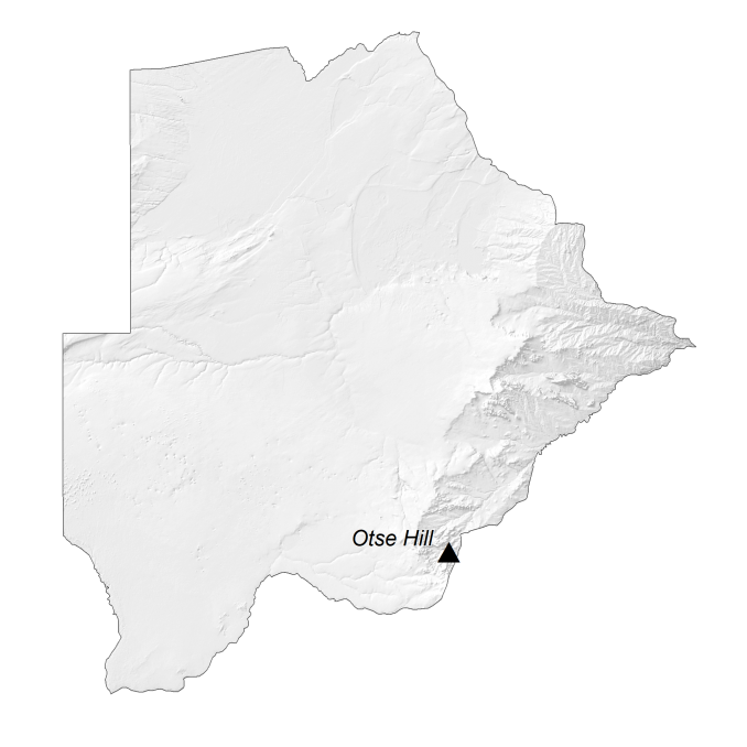 Botswana Elevation Map