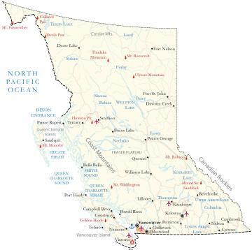 British Columbia Map 360x358 