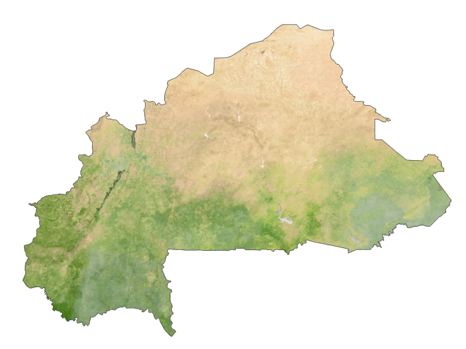 Burkina Faso Satellite Map