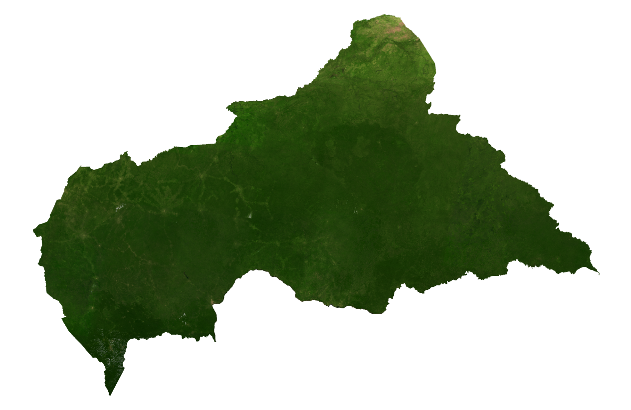 Central Africa Republic Satellite Map