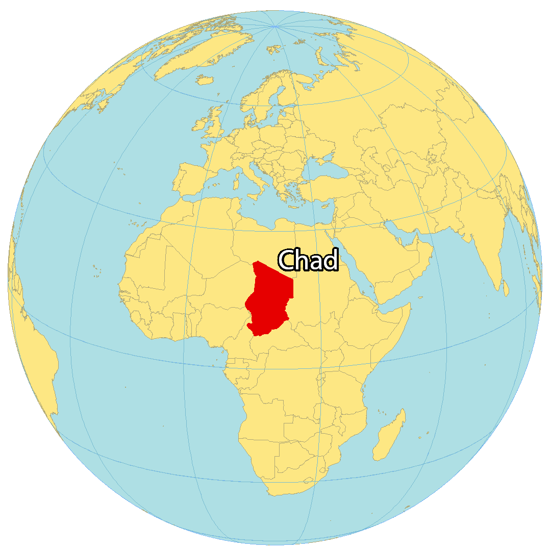 Chad On World Map