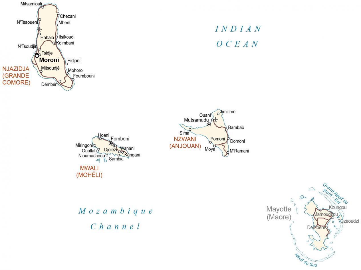 Comoros Map